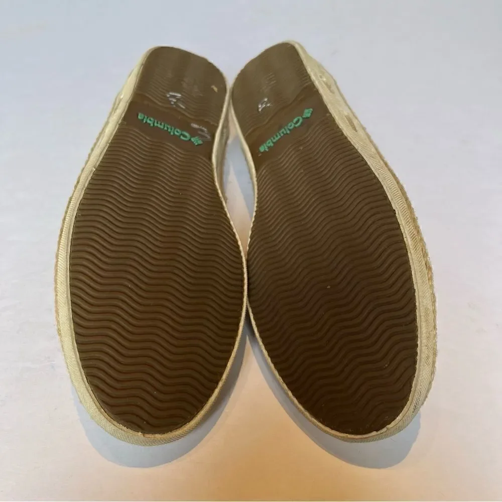 Columbia Women's Canvas Flat Shoes Purple/Tan/Cream Size 9 Vented